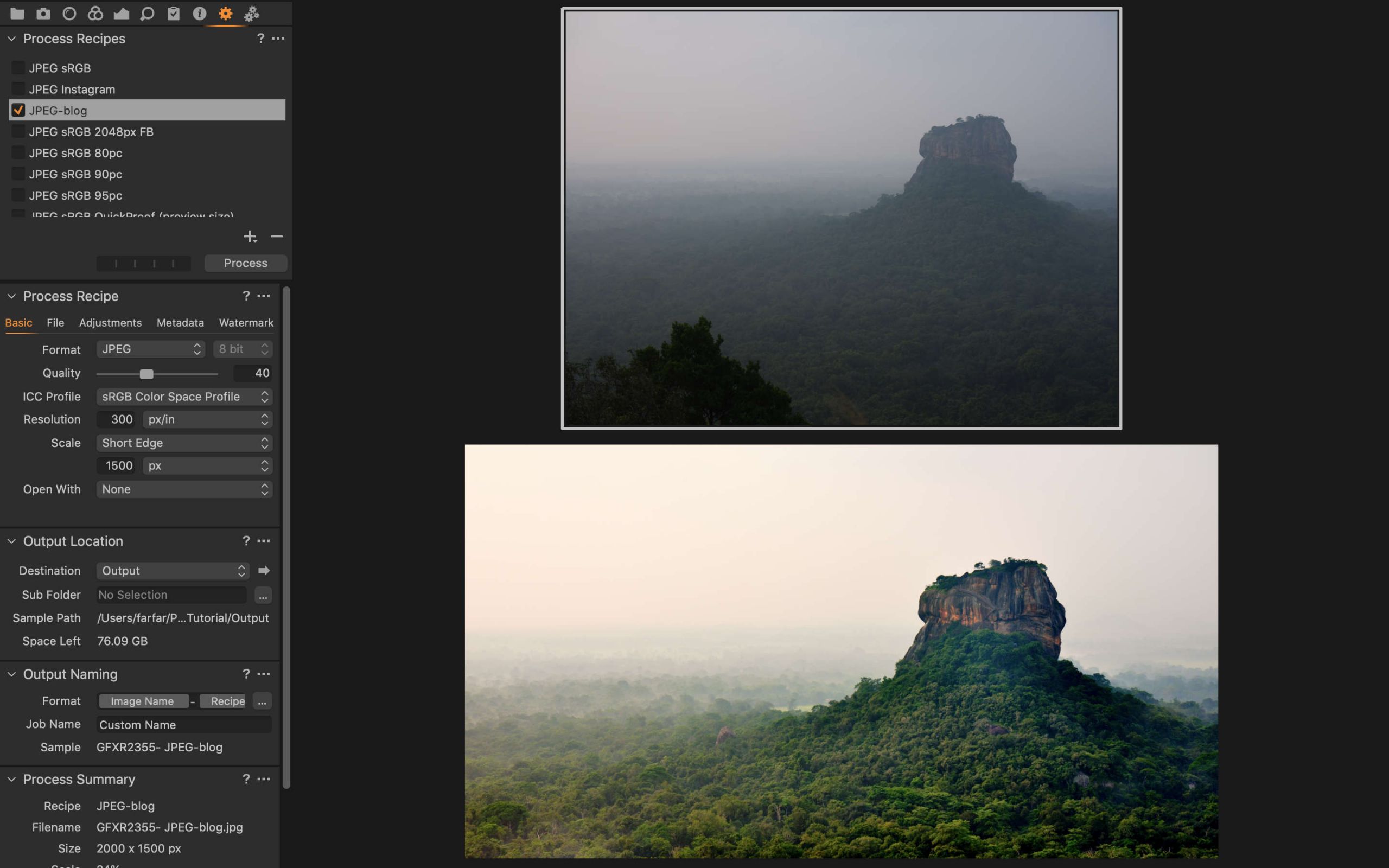 Capture One how to rescue an image