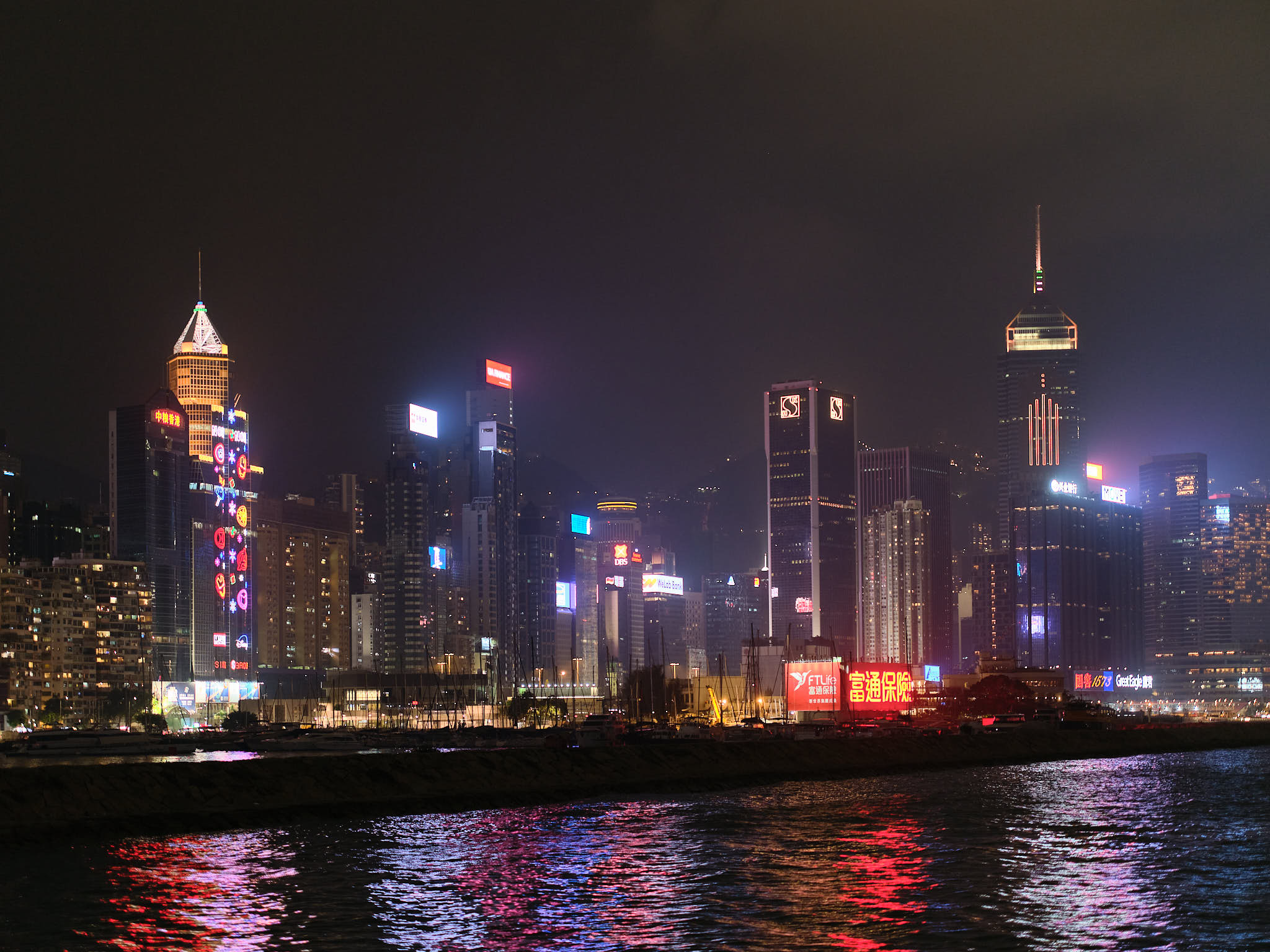 Night view of buildings at East Coast Park Precinct Fortress Hill Hong Kong