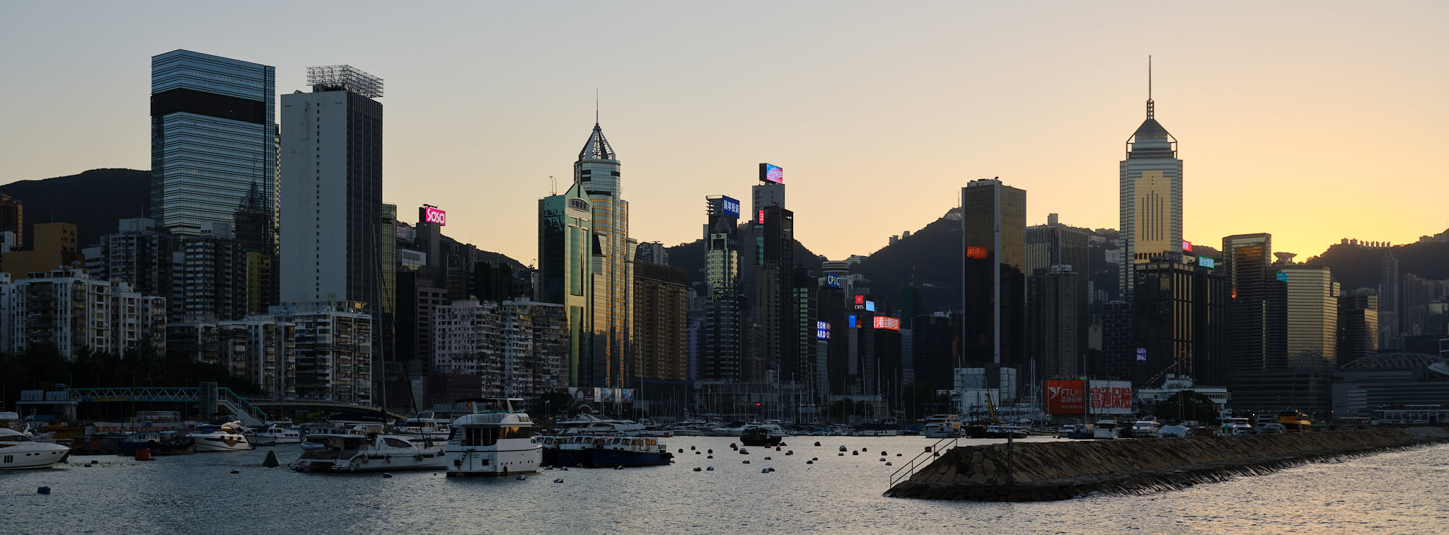 Sunset at East Coast Park Precinct Fortress Hill Hong Kong