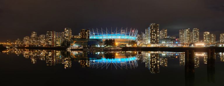 B.C. Place and Vancouver night skyline