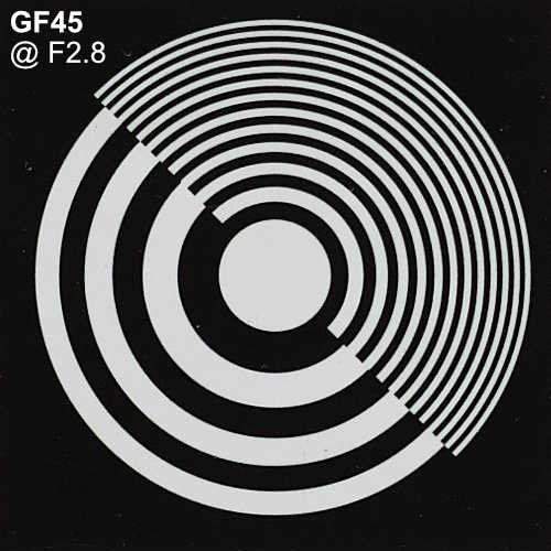 Fujinon GF45 Resolution Test
