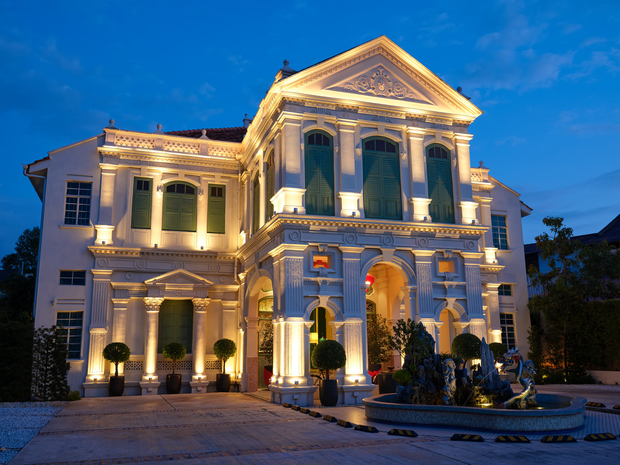 Blue hour at The Edison Hotel George Town
