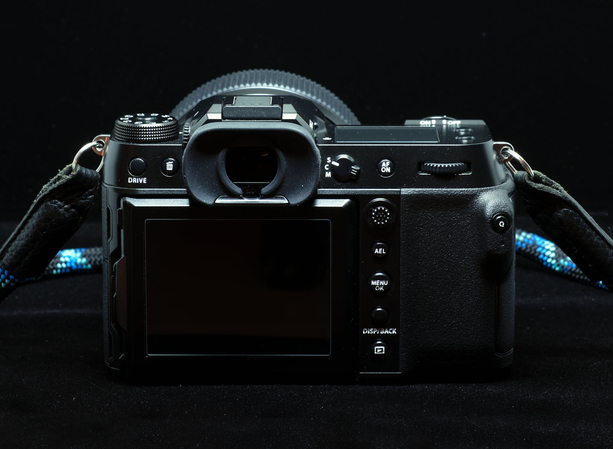 Rear view of Fujifilm GFX100S