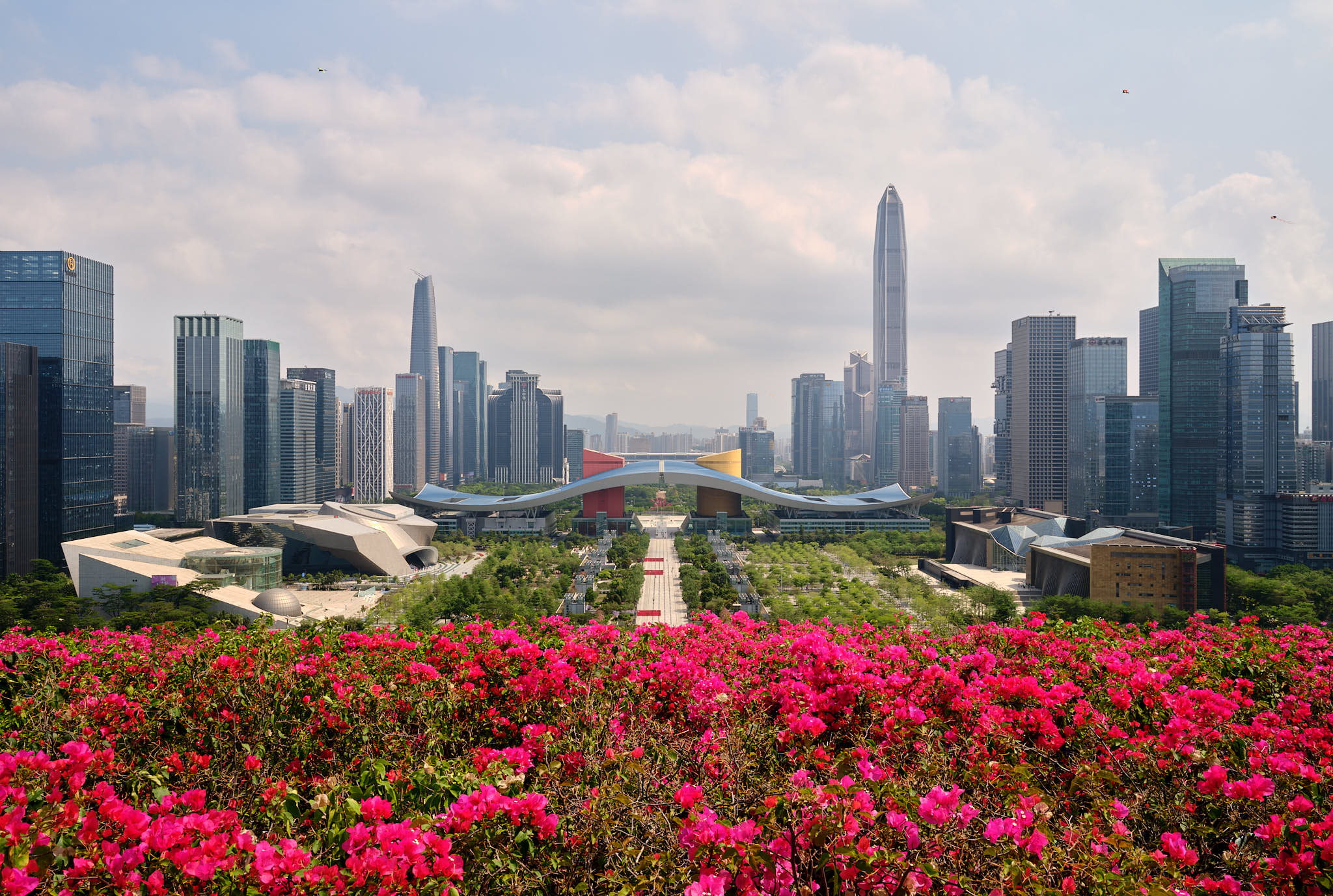 View of Futian Business District in Shenzhen