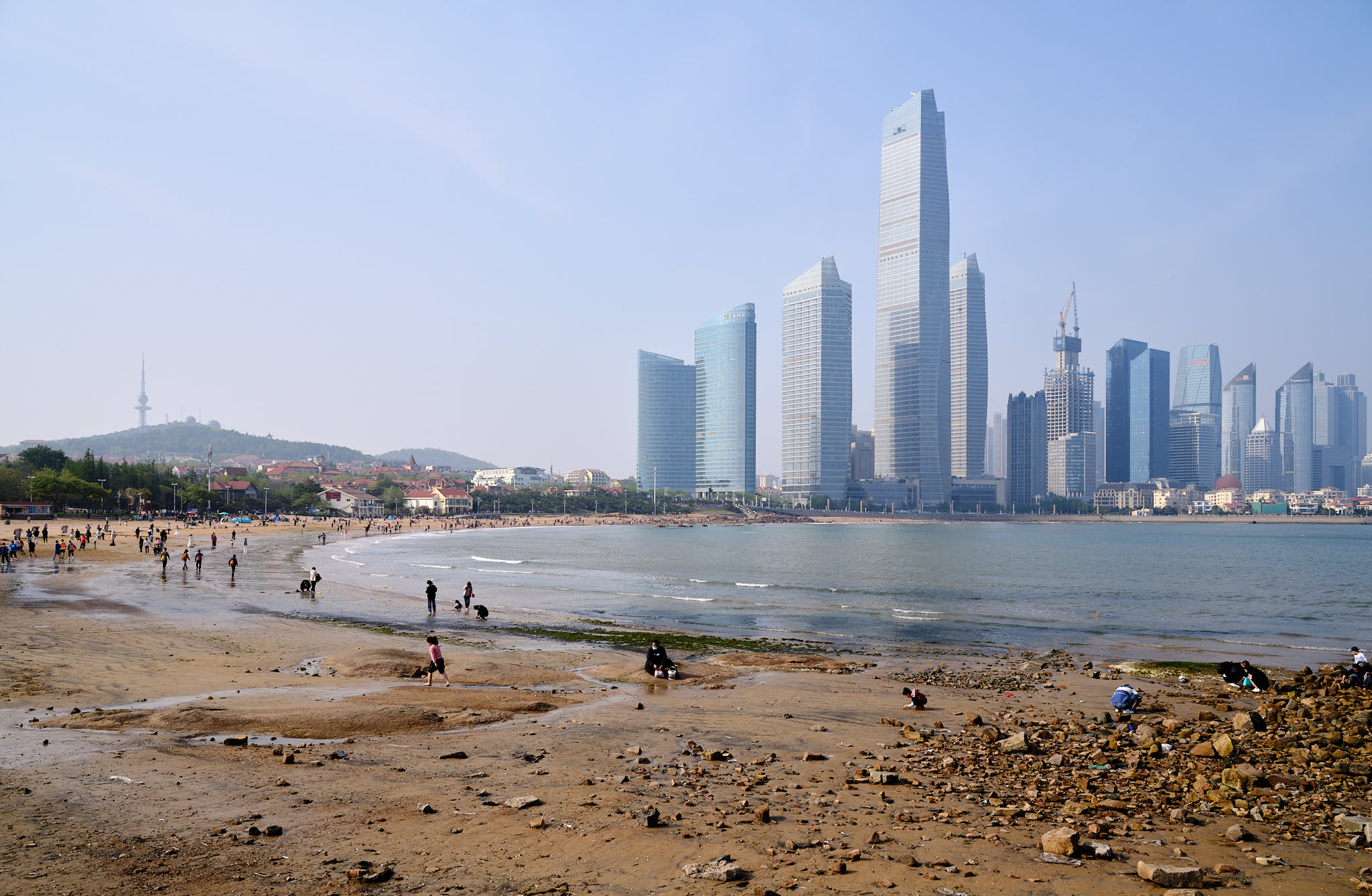 Qingdao skyline and beach