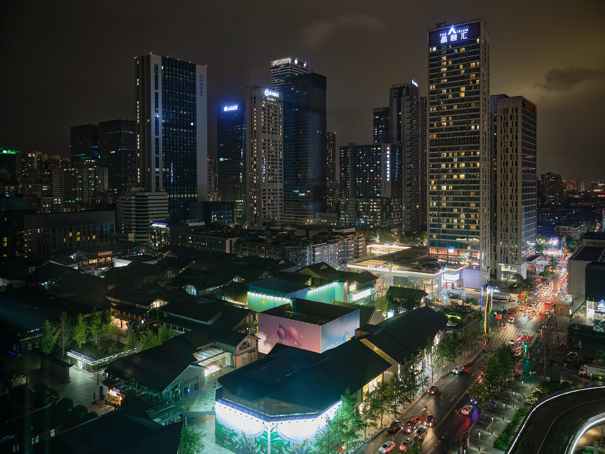 View of Chengdu city from Niccolo Hotel