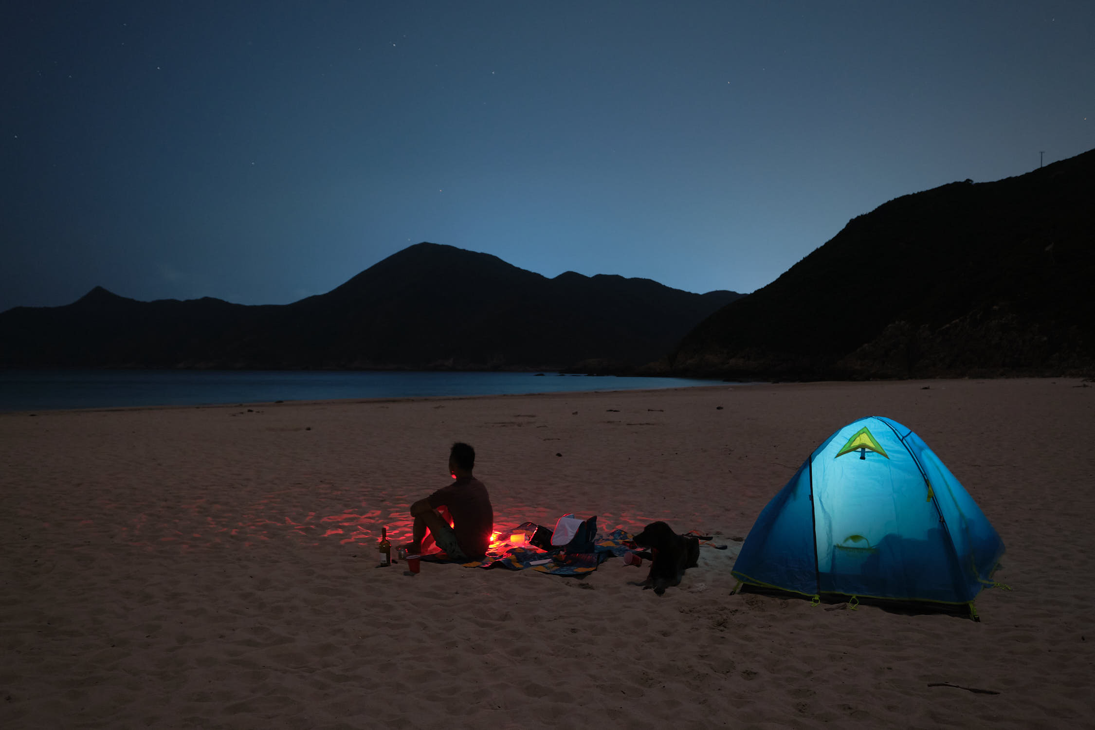 Camping in Ham Tin Beach