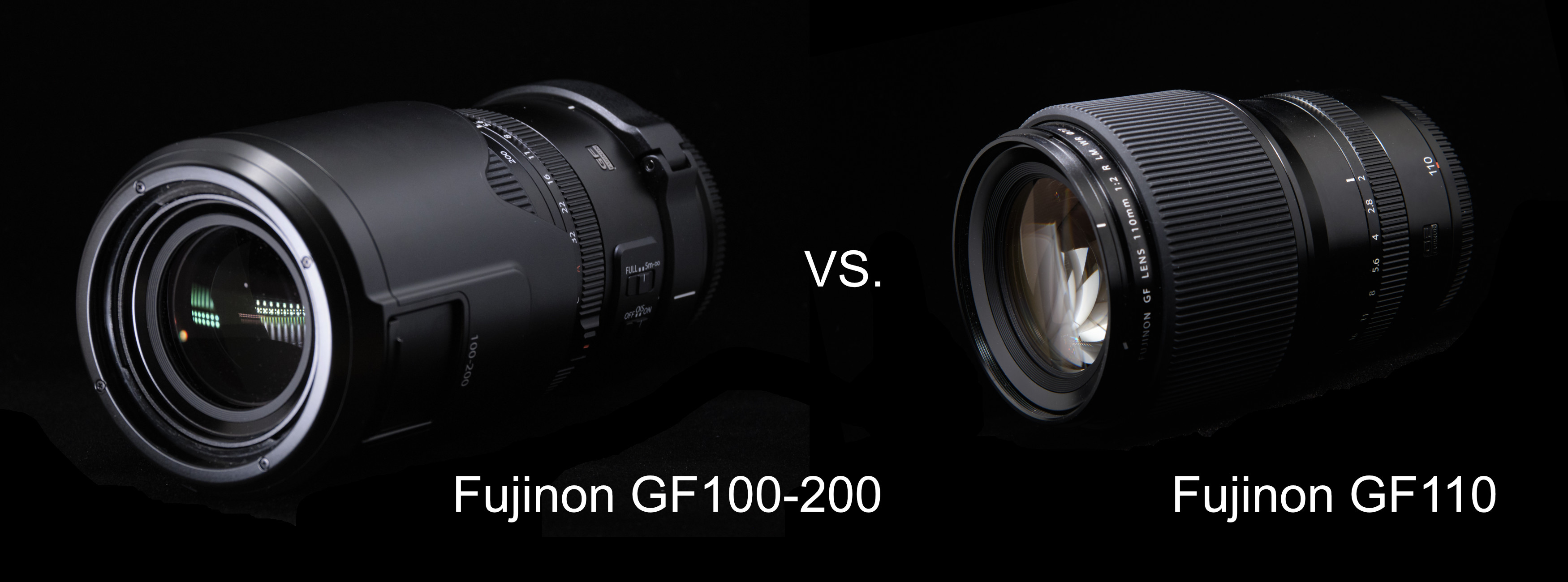 Fujinon GF110 vs. GF100-200 side by side